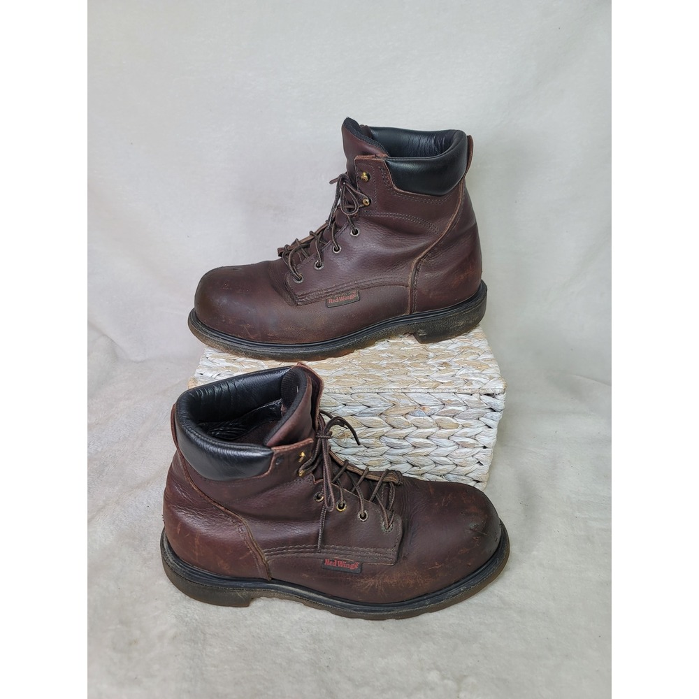 Red Wing 2406 Mens 11 E2 Steel Toe Work Boots Made in USA Brown Leather EH